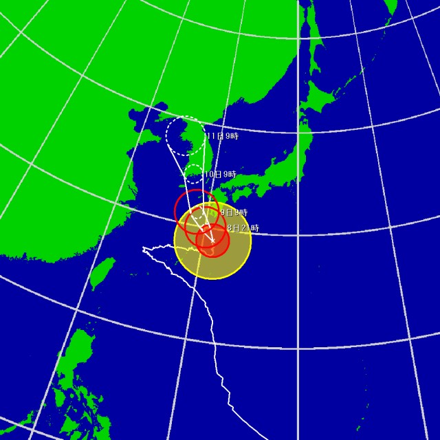 予想進路図