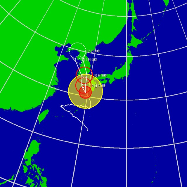 予想進路図