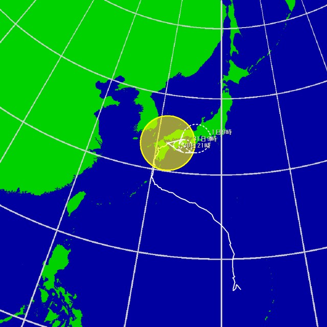 予想進路図
