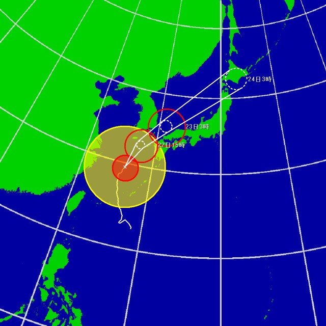 予想進路図