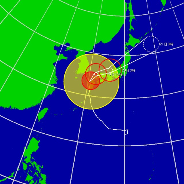 予想進路図